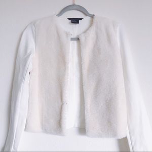 Like New Armani Exchange Faux Fur Jacket Sweater